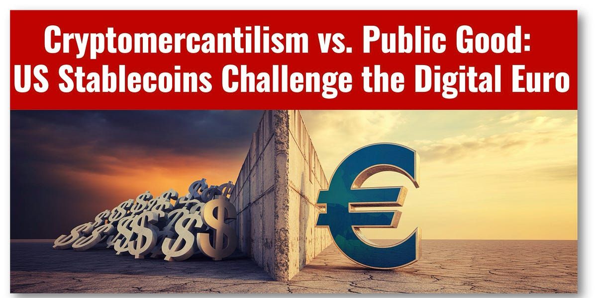 richardturrin's tweet image. Barbarians at the Gate: US Stablecoins Challenge the Digital Euro
The EU’s monetary sovereignty is under attack by US dollar stablecoins. While the EU’s regulatory walls and digital euro may offer protection for now, in the long term, the EU must address the barbarians at the…