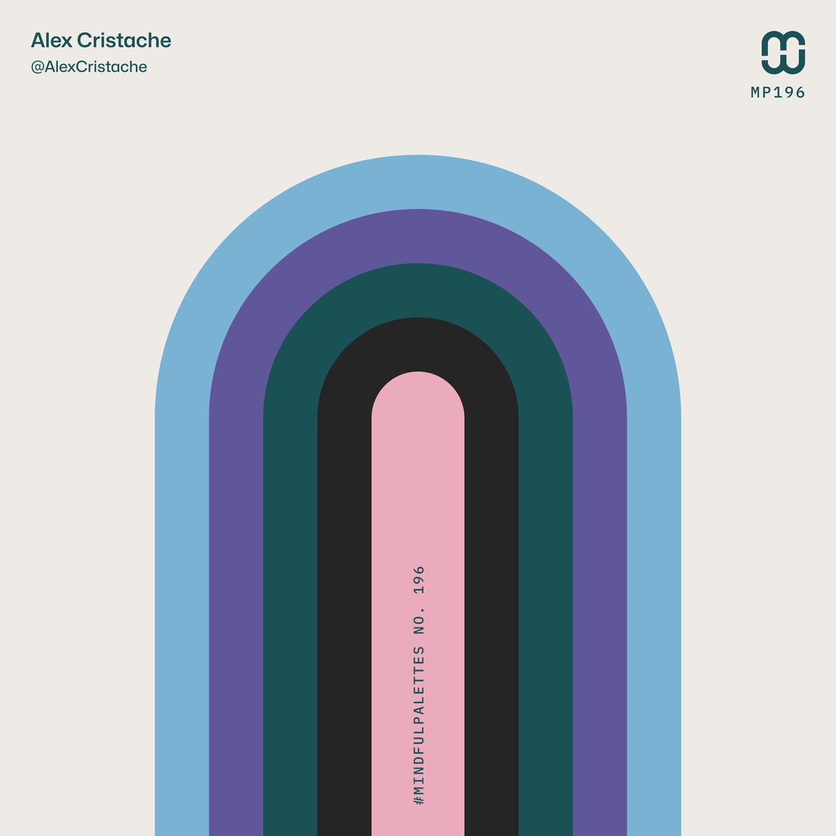 AlexCristache's tweet image. Color stacking samples with #MindfulPalettes no. 196 color palette.