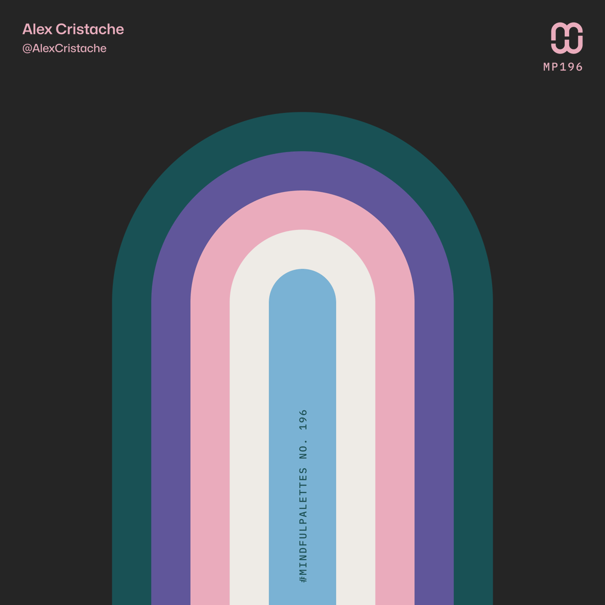 AlexCristache's tweet image. Color stacking samples with #MindfulPalettes no. 196 color palette.