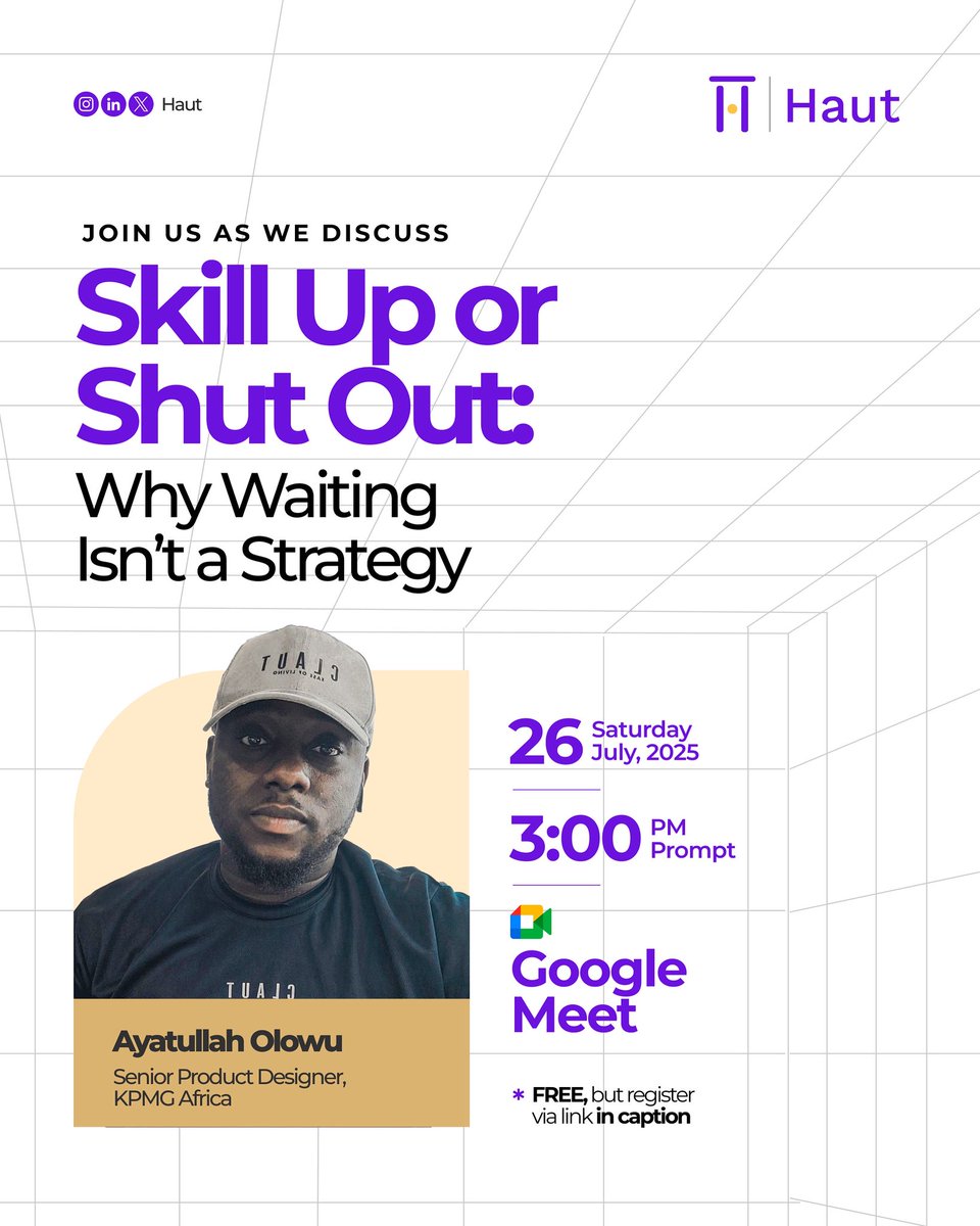 🎯 Skill Up or Shut Out: Why Waiting Isn’t a Strategy

Still thinking about learning that tech skill? Whether you’re just starting or already in tech, this session is your sign to stop waiting and start growing.

Reserve your FREE spot now → hauttech.org