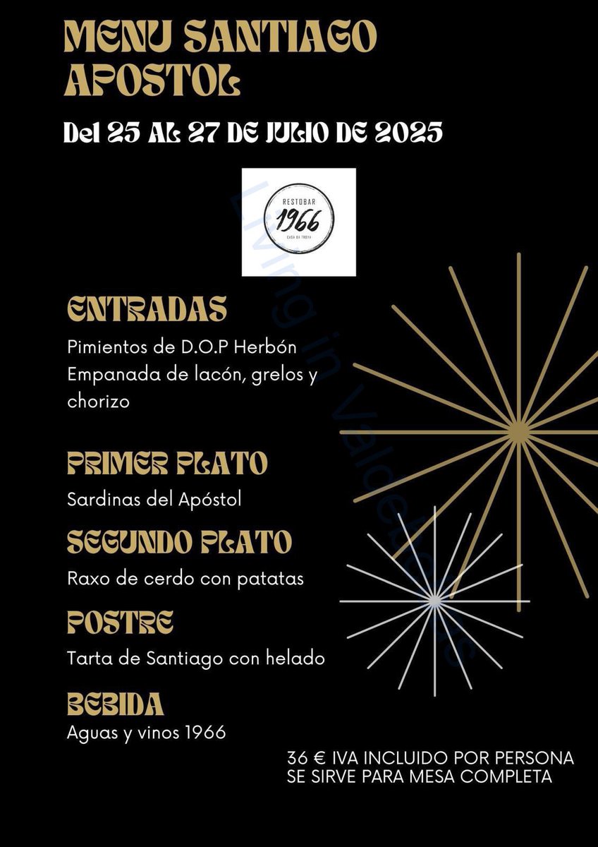 LivingValdbebas's tweet image. Con motivo de Santiago Apóstol, RESTOBAR 1966 saca un menú muy de esta fiesta Disponible desde mañana hasta domingo en todos los turnos Si les decís que vais de nuestra parte, recibiréis vale por desayuno “mollete madrileño” por menú para canjear en septiembre.
#promocionesvdbb
