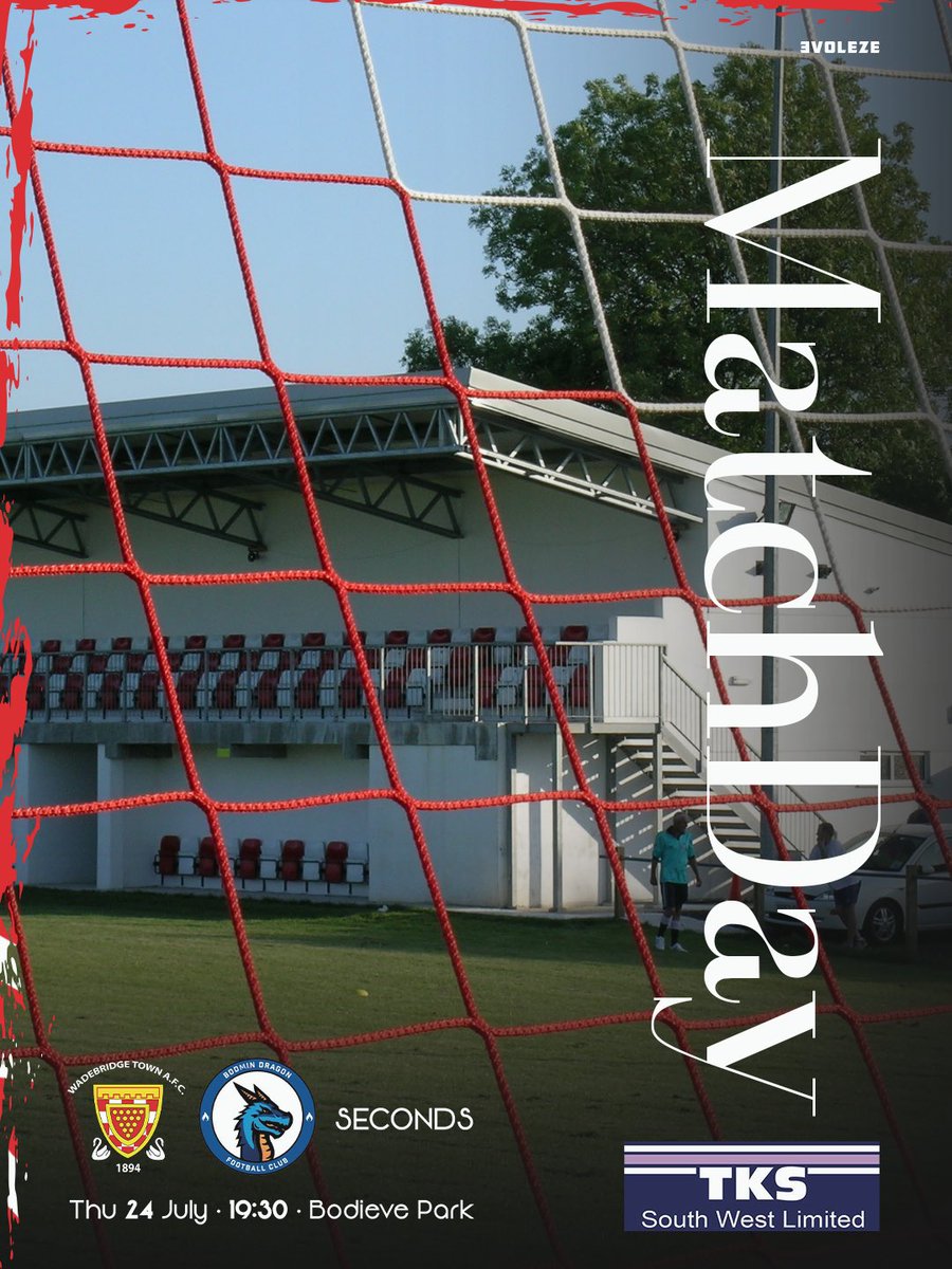 WadebridgeTown's tweet image. It’s #MatchDay as the #2ndTeam welcome the Dragon’s for a #PreSeasonFriendly & #LocalDerby tonight.
🆚 Home to Bodmin Dragon FC
🏆 Pre Season Friendly
📅 Thursday 24/07/25
📍 Bodieve Park, PL27 6EA
🕒 19:30
#utbb #wadebridgetown #thebridgers #stpiranleague #cornwallfootball