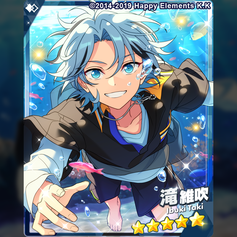 ensemble_stars's tweet image. (1/3)【お知らせ】
15時より『フィーチャースカウト 維吹編』を開始しました!
▽新登場カードはこちら✨
⭐5 滝 維吹
⭐4 ライカ
⭐3 守沢 千秋
スカウト期間中、新規カードのアイドルストーリーが無料公開💫
#あんスタ