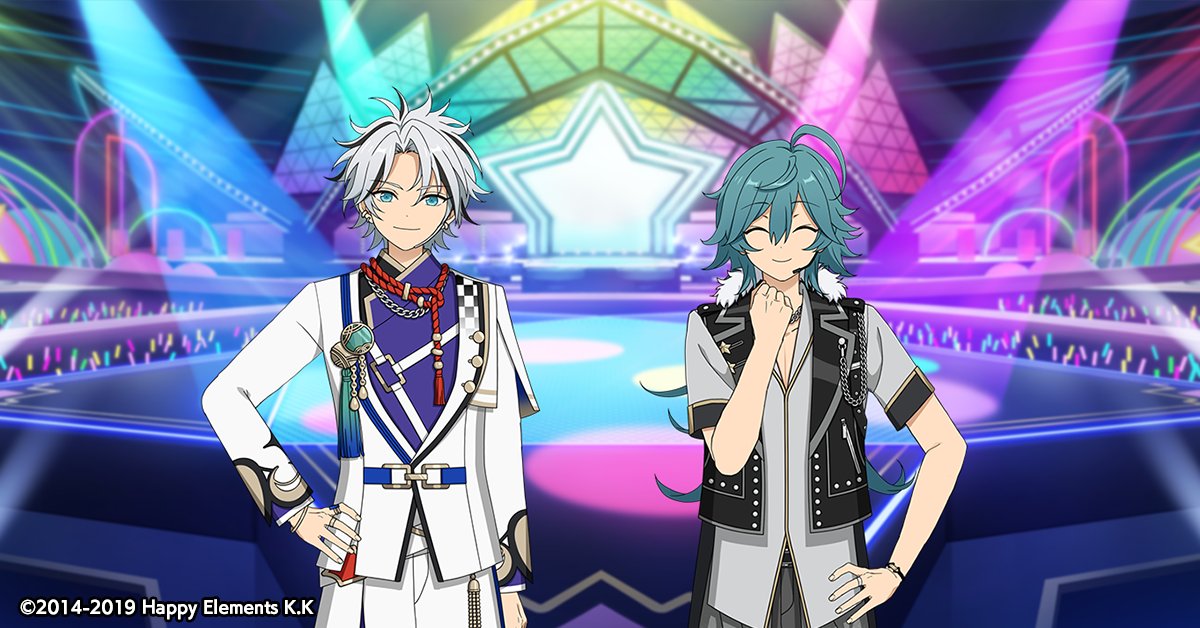 ensemble_stars's tweet image. 【スカウト情報】
維吹とライカのカードにはルーム衣装が付いています🎵
⭐5 滝 維吹:【夜明けECHO】
⭐4 ライカ:【ブラックステージ】
マイルーム、アイドルルームで着せ替えてみてください👕
※衣装はアイドルロードより開放することができます。
#あんスタ