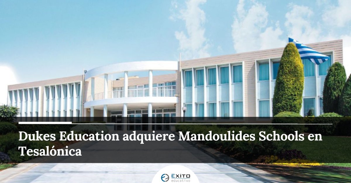 Exito_Educativo's tweet image. . @DukesEducation ha confirmado la adquisición de @Mandoulides Schools. Esta incorporación refuerza la presencia de Dukes en Grecia.
🔗 exitoeducativo.net/dukes-educatio…
#Educación #DukesEducation #MandoulidesSchools #ExcelenciaAcadémica #FusionesEscolares