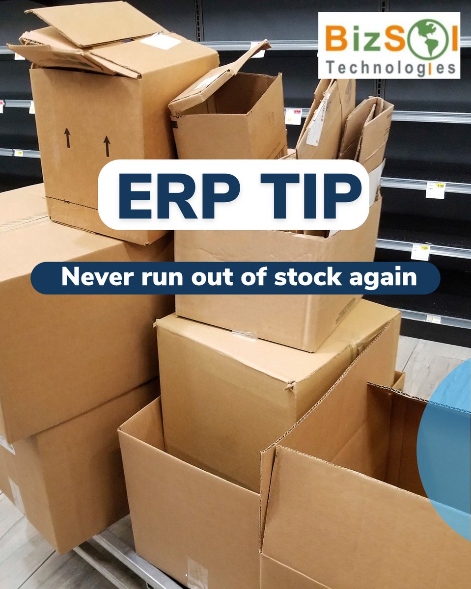 BizSol_ERP's tweet image. Say goodbye to stockouts and hello to seamless inventory management! With BizSol&apos;s ERP solutions, you&apos;ll always have the right products at the right time. Ready to optimize your stock levels? Let’s chat! #ERPsolutions #OptimizeYourStock #SmartInventory #ProductAvailability