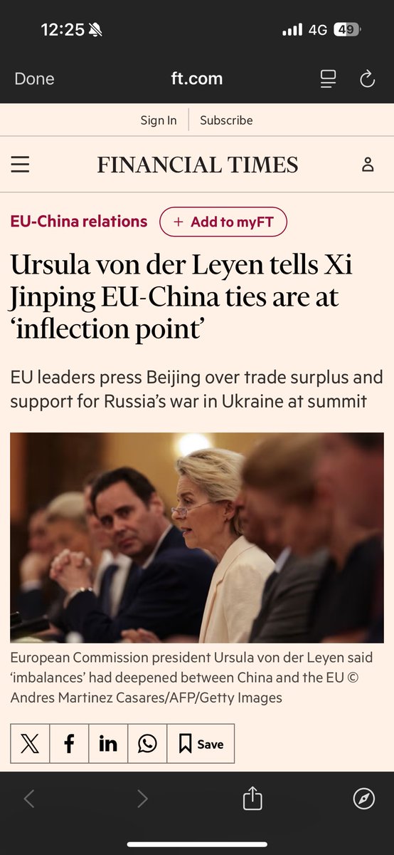 KusumW's tweet image. The EU is pressuring China to change its internal economic model? If China is distorting global trade, the EU should stop trading with China
The EU wants to have their cake & eat it too; access to Chinese markets + cheap goods. China has every right to pursue its own objectives