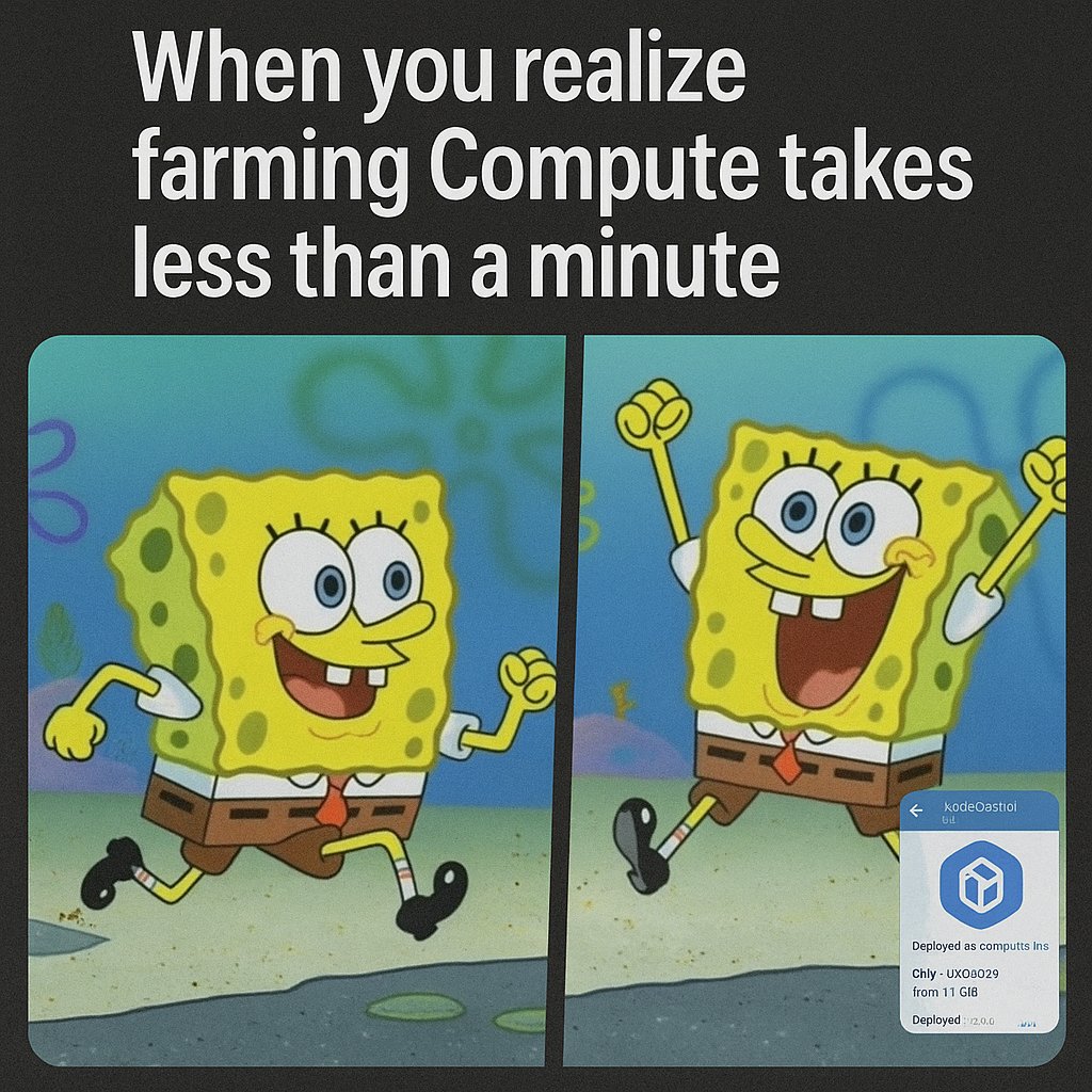 milesnotmoralez's tweet image. 1 minute = farmed ✅
Dashboards? Nah. This is on-chain compute in your DMs.

#60SecondFarm #DePIN2.0 #BuildOnNodeOps