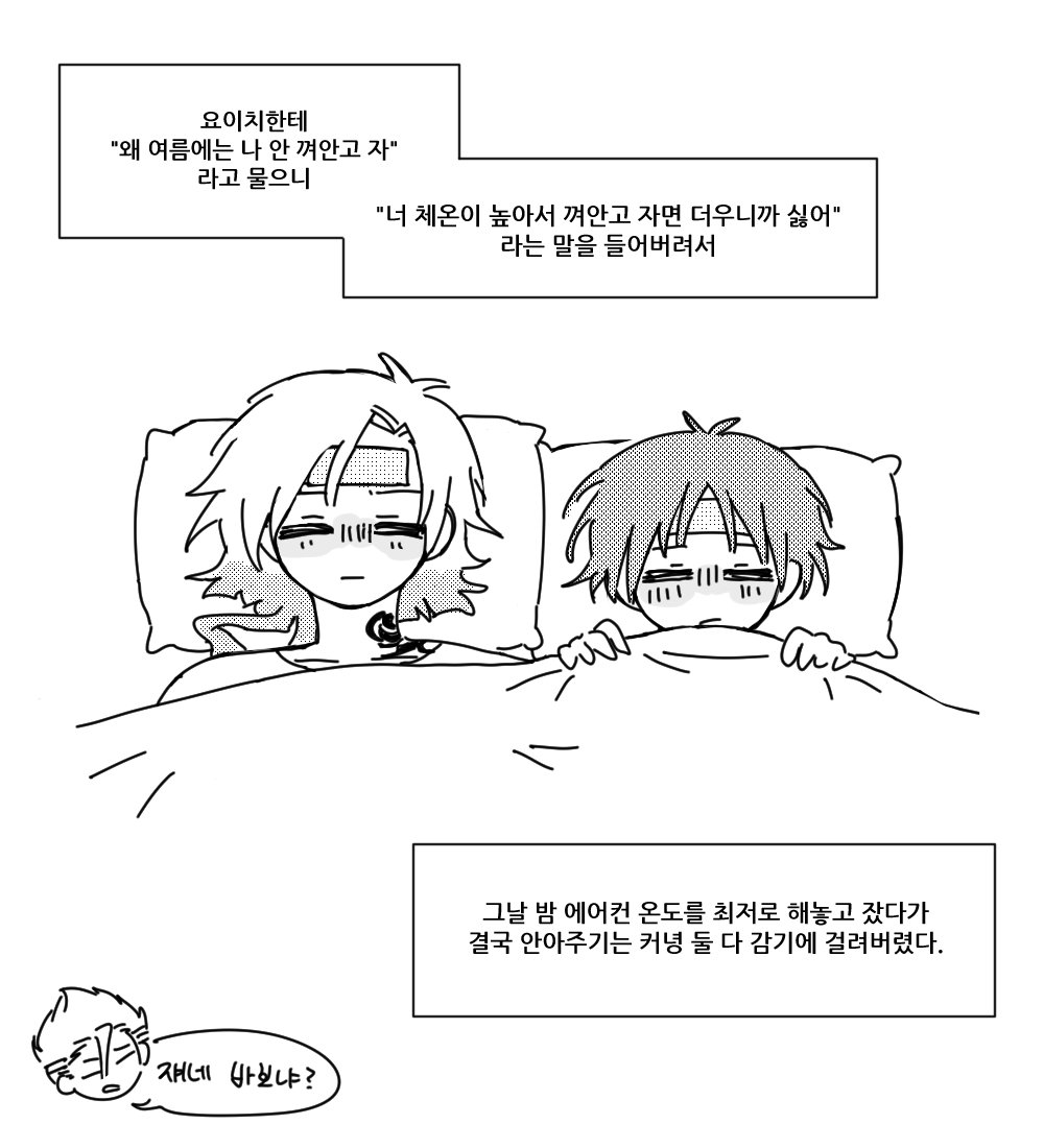 Pb41_ll0's tweet image. 카이이사 여름 감기 사건