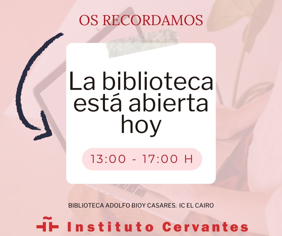 ¡Feliz 23 de julio! 🇪🇬🥳🎉
Aprovecha este día festivo para venir a la biblioteca y llevarte lectura para tus vacaciones, películas, algún manual de español para repasar, o un cómic, etc.
¡Te esperamos!
#BibliotecaAdolfoBioyCasares