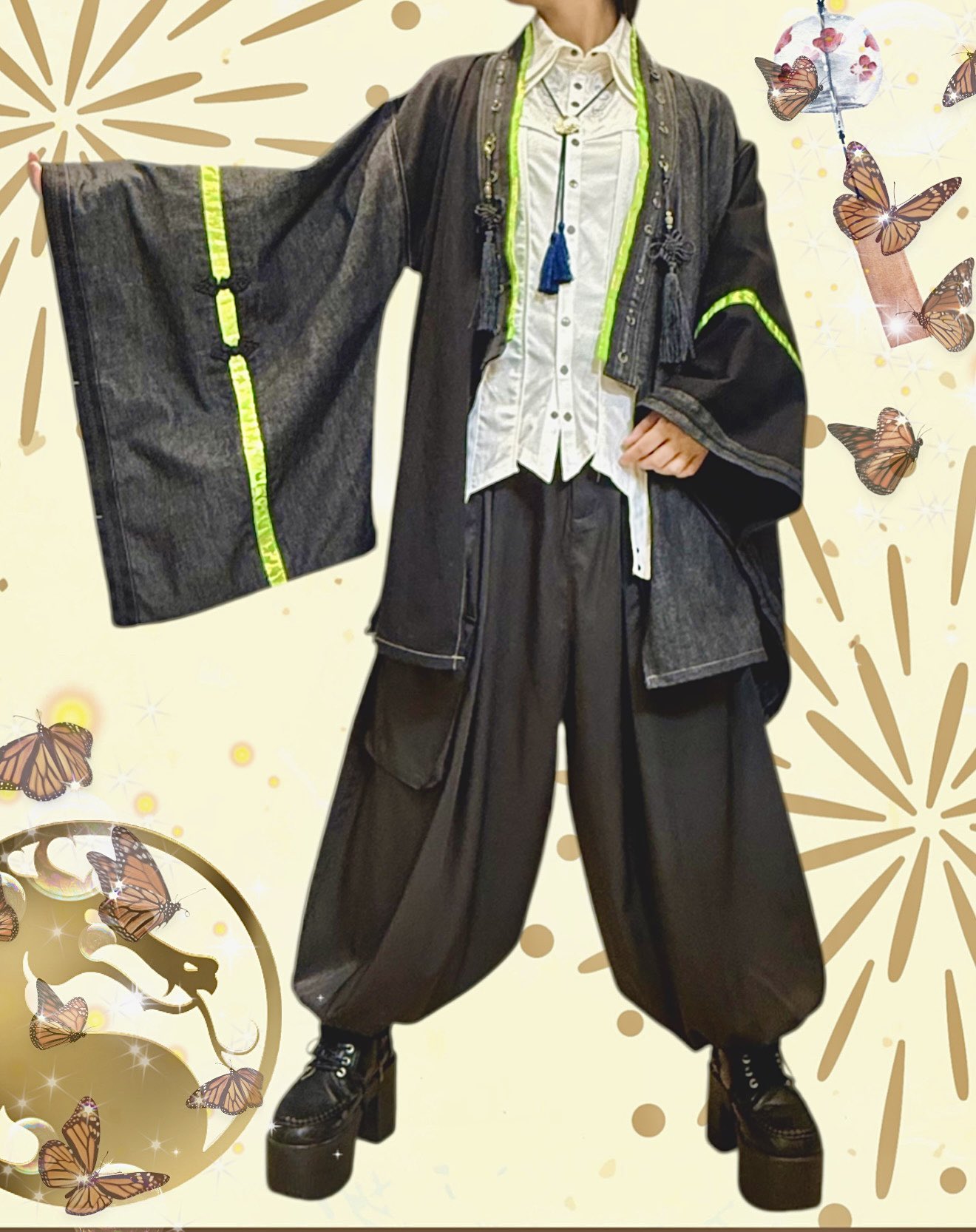OZZ ON オッズオン DESORO WORKS　デニム羽織 OZZ ON オッズオン DESORO WORKS デニム羽織