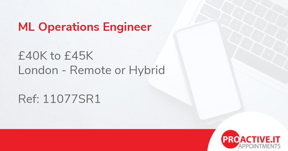 ProactiveIT_UK's tweet image. The role in this mission is to pioneer advancements in the field of pensions and beyond, leveraging state-of-the-art technology to extract valuable and timely insights from data.
proactive.it/job/ml-operati…
#AzureML #Python #SQL #DevOps
