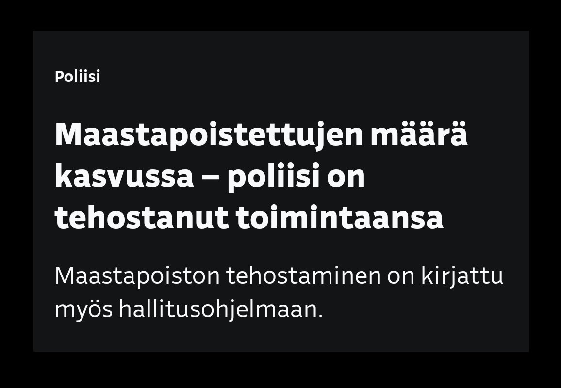 Jocka's tweet image. Loistavia uutisia! Porvarihallituksen hallitusohjelma edellyttää, että kielteisen turvapaikkapäätöksen saaneet palaavat tai heidät palautetaan lähtömaihin mahdollisimman nopeasti. Tätä toteutetaan nyt käytännössä.
yle.fi/a/74-20174013
#ryhtiliikeoikealle
#tolkkutakaisin