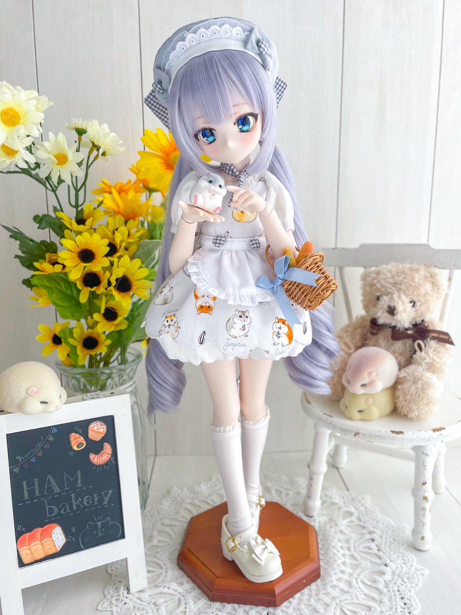 🐹はむべーかりーわんぴ🌻
MDD/S胸 ￥18.000

ハムケツ風アンダースカートとカチューシャのフリルを合わせたベレー帽が好きポイント︎（◜𖥦◝ ）

お色はグレーのジャンガリアン🤍と、イエローのゴールデン💛です(ᐢ ̳>𖥦< ̳ᐢ)