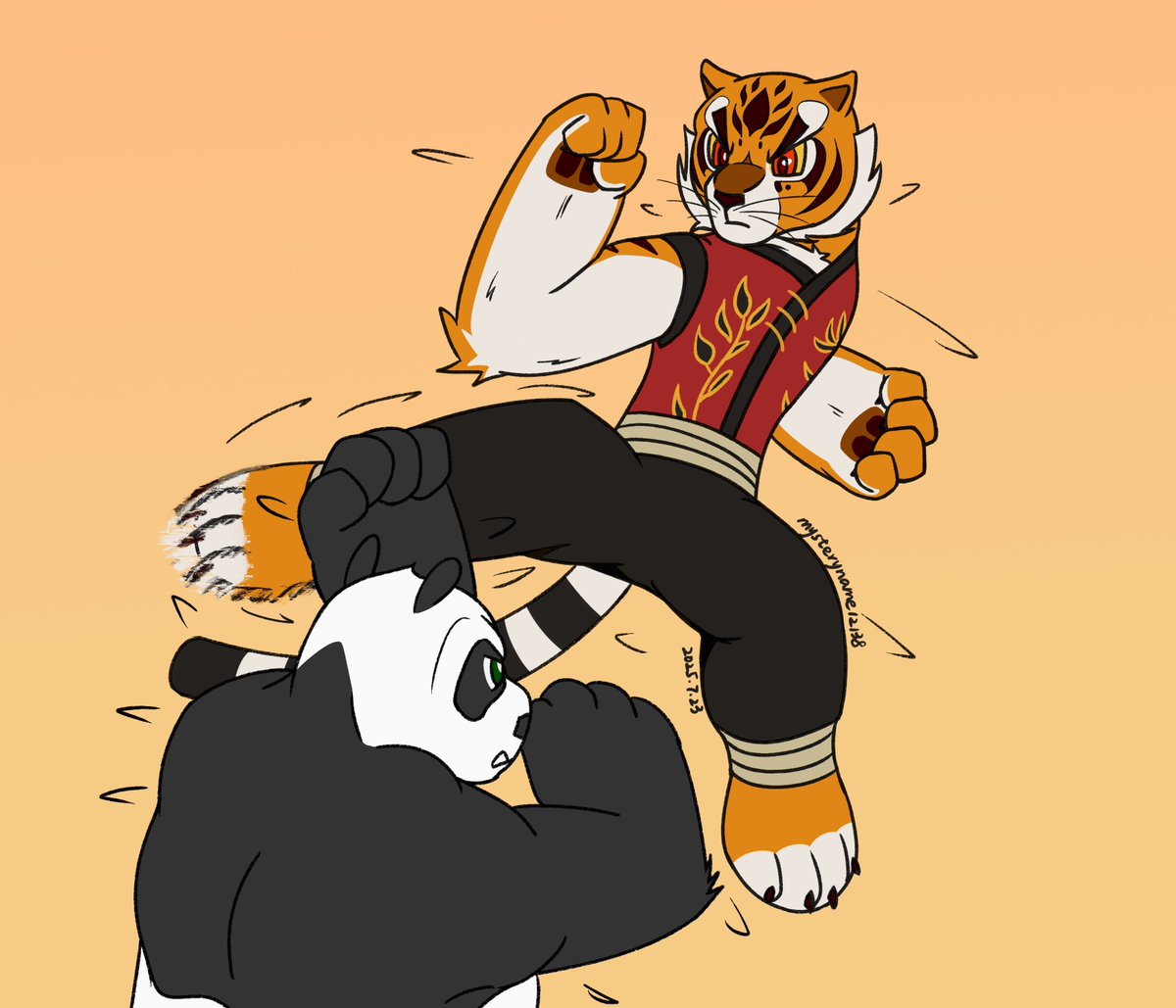 mysteryname1211's tweet image. training hard at dusk
#kungfupanda
apparently, master tigress won't retain her strength on any battle, even with po