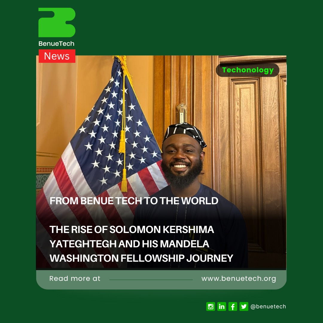 Benue Tech (@benuetech) on Twitter photo From Benue Tech to the World 🌍
Solomon Kershima Yateghtegh’s journey from a small digital hub in Makurdi to the prestigious <a href="/WashFellowship/">MandelaWshFellowship</a> Mandela Washington Fellowship is a powerful reminder that with vision and persistence, global recognition is possible. From Benue Tech to the World 🌍
Solomon Kershima Yateghtegh’s journey from a small digital hub in Makurdi to the prestigious <a href="/WashFellowship/">MandelaWshFellowship</a> Mandela Washington Fellowship is a powerful reminder that with vision and persistence, global recognition is possible.