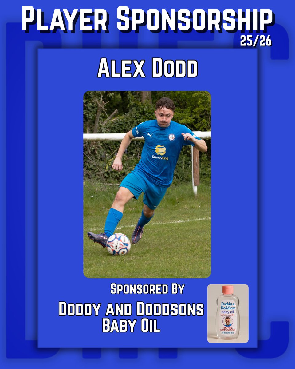 OfficialDHFC's tweet image. Player Sponsor! 🤝

Midfielder Alex Dodd will be sponsored by Doddy and Doddsons Baby Oil for the 25/26 season!

Thank you to Doddy and Doddsons Baby Oil for the support.
#upthecutters