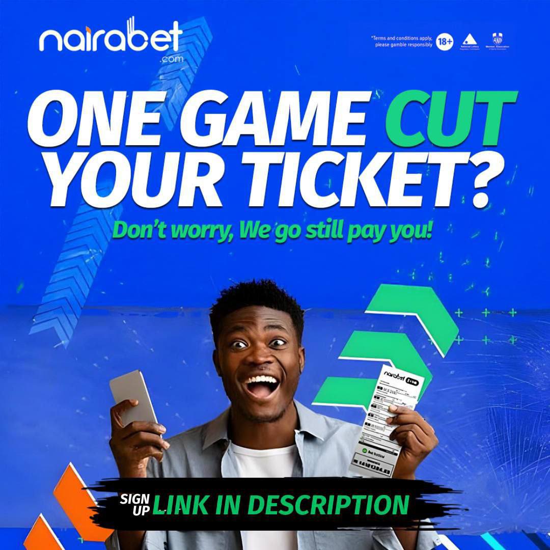 RealTeeZee's tweet image. TODAY ON NAIRABET
🎾 5 odds ROLLOVER DAY 1: Click here 👇
tinyurl.com/mspuax72
🎾 100 odds: Click here 👇
tinyurl.com/yyjwxybc
Register for NairaBet here 👇
bit.ly/NAIRABETINVEST…
🔞 Stake Responsibly