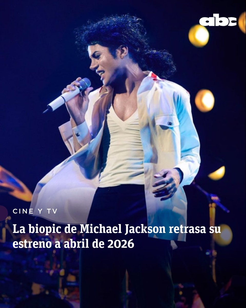 ABCFM985's tweet image. 🗓️Se reprograma por tercera vez🙌
🎬 La biopic de Michael Jackson, dirigida por Antoine Fuqua y producida por Graham King, ha sido oficialmente reprogramada para el viernes “24 de abril de 2026", con un estreno mundial en cines.
🔸 El retraso se debe principalmente a dos…