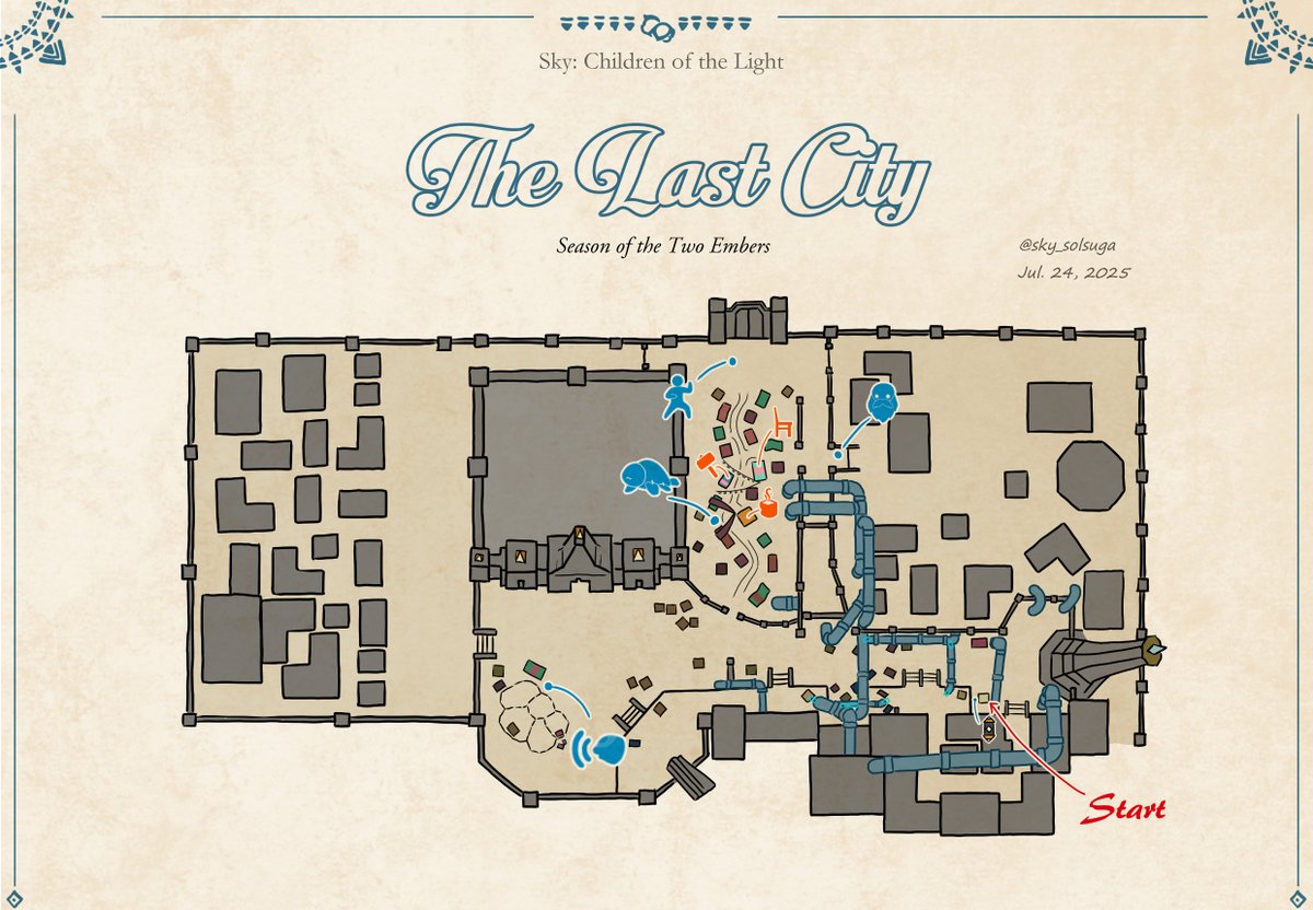 sky_solsuga's tweet image. 「ふたつの灯火の季節」のマップ
Ver.2025/07/24
Season of the Two Embers
The Last City
#thatskygame
#SkyChildrenOfTheLight
#sky星を紡ぐ子どもたち
#sky地図
#ふたつの灯火の季節