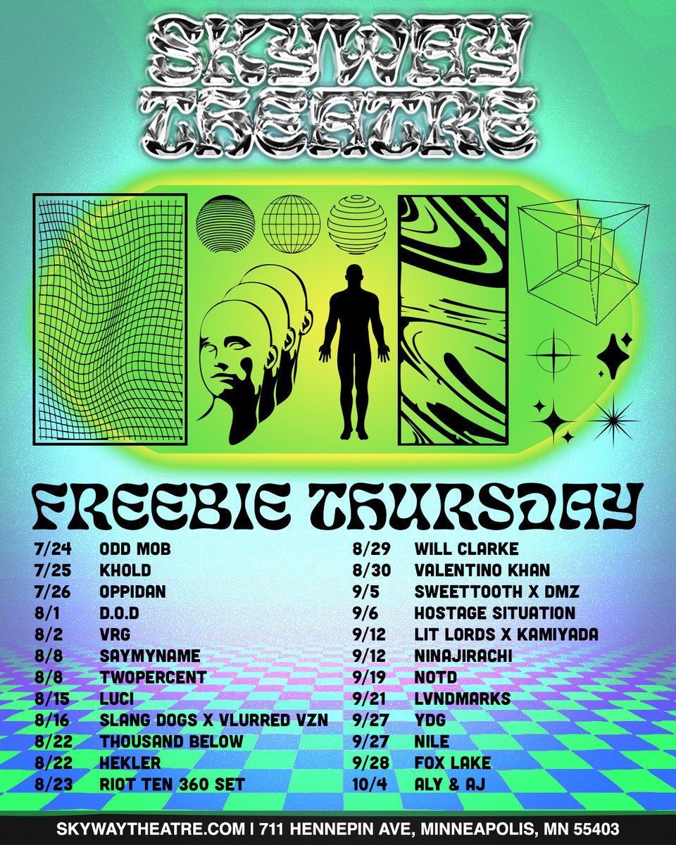 🎫 FREEBIE THURSDAY 🎫

Enter to win a pair of tickets to any of the shows listed above! All you have to do is....
1. SHARE this post!
2. FOLLOW Skyway Theatre!
3. COMMENT below with the show you want to attend + tag a friend!

Visit our other socials for more chances to enter!