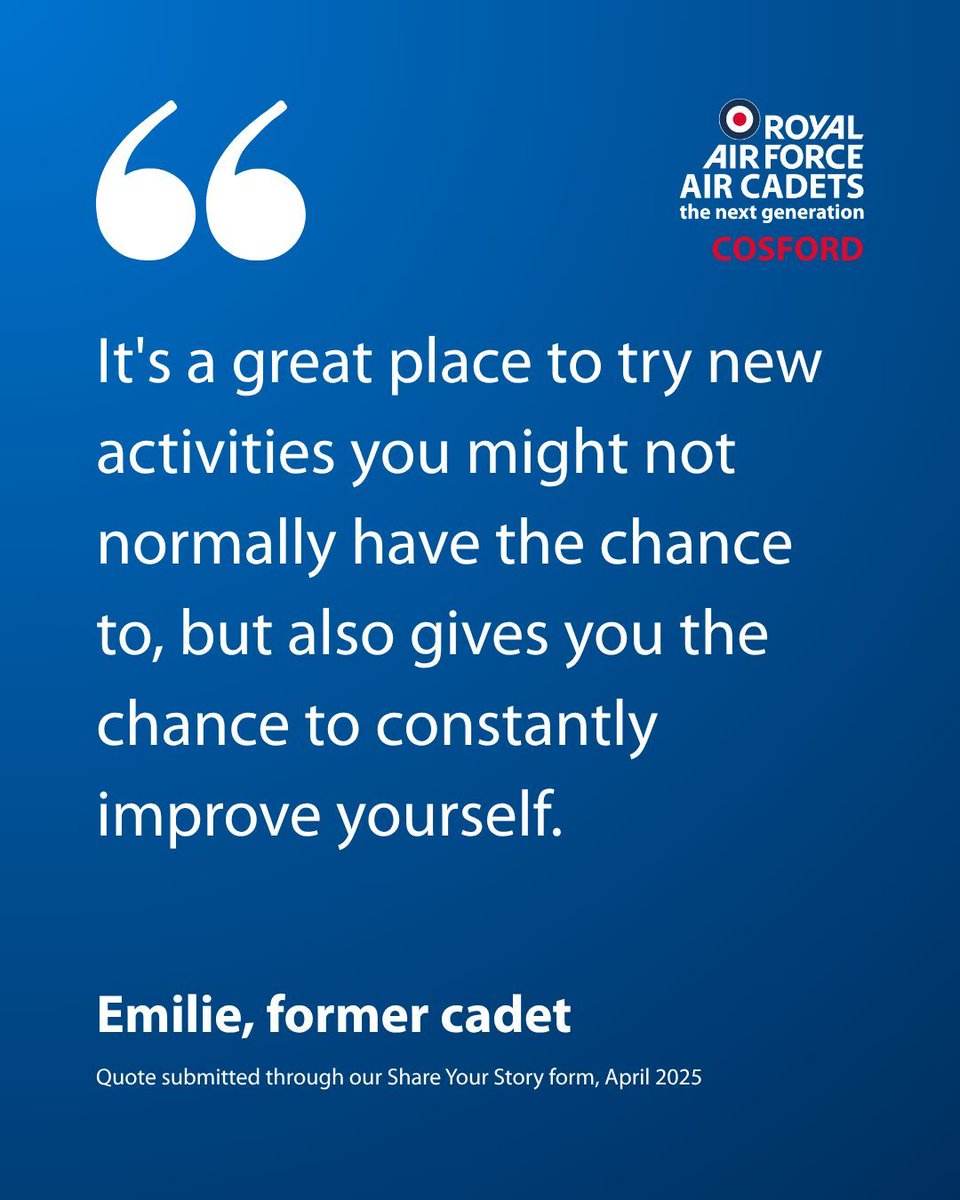 🚀 Whether you’re looking to make new friends, challenge yourself, or learn something different - we’ve got your back.

✅ Our next virtual open evening is just around the corner.

Tap the link to register or learn more 👉 2497.sqn.ac/joinus