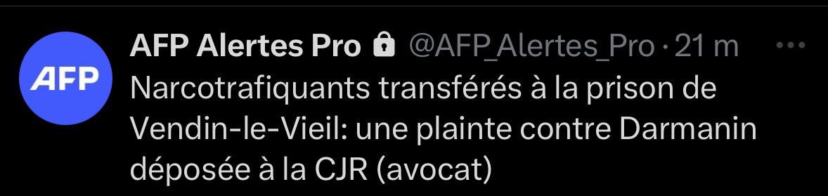 Stéphane Le Rudulier (@slerudulier) on Twitter photo On marche sur la tête!
Enfin un ministre, <a href="/GDarmanin/">Gérald DARMANIN</a> qui a le courage d’enfermer vraiment les narcotrafiquants les plus dangereux!
Enfin ils vont cesser leur commerce depuis leurs cellules!
Enfin ils vont cesser de commanditer des crimes depuis la prison!
Cessez ces On marche sur la tête!
Enfin un ministre, <a href="/GDarmanin/">Gérald DARMANIN</a> qui a le courage d’enfermer vraiment les narcotrafiquants les plus dangereux!
Enfin ils vont cesser leur commerce depuis leurs cellules!
Enfin ils vont cesser de commanditer des crimes depuis la prison!
Cessez ces
