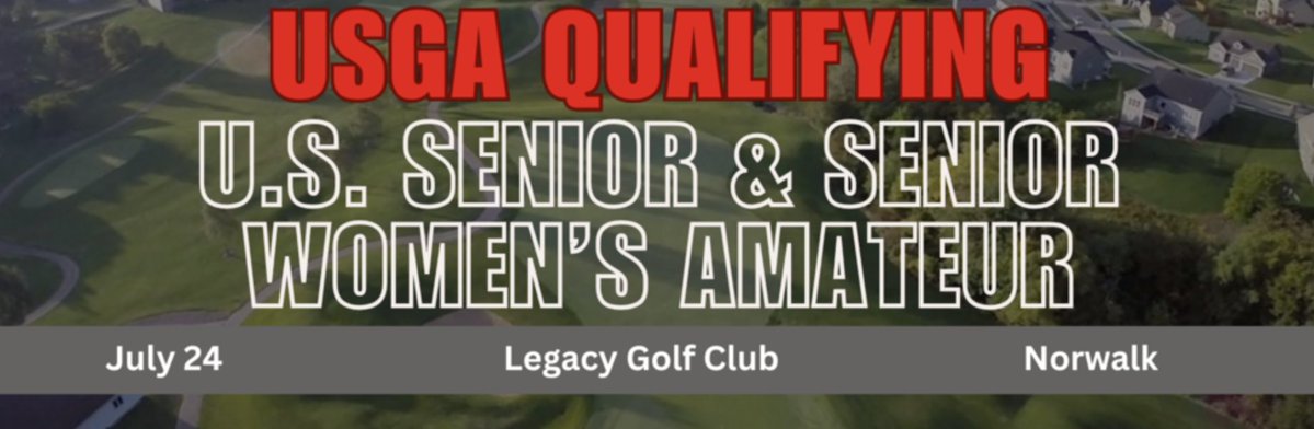 Time to go – Follow live scoring from today's <a href="/USGA/">USGA</a> Senior &amp; Senior Women's Amateur Qualifying hosted by The Legacy Golf Club in Norwalk: golfgenius.com/pages/5267455

Note – One (1) player will qualify on the Men's Side and two (2) on the Women's.