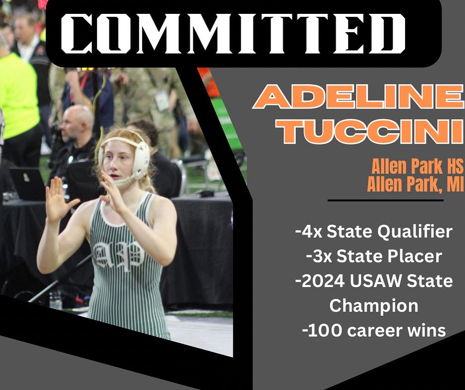 Lourdes University Women’s Wrestling (@luwwgraywolves) on Twitter photo 🚨Signing Alert🚨Gray Wolf Nation would love to welcome Adeline Tuccini to the Wolfpack! Adeline is coming to Lourdes from Allen Park High School in Allen Park, MI. #graywolfnation #wolfpack🐺 #pawsup <a href="/adeline_tuccini/">Adeline Tuccini</a> 🚨Signing Alert🚨Gray Wolf Nation would love to welcome Adeline Tuccini to the Wolfpack! Adeline is coming to Lourdes from Allen Park High School in Allen Park, MI. #graywolfnation #wolfpack🐺 #pawsup <a href="/adeline_tuccini/">Adeline Tuccini</a>