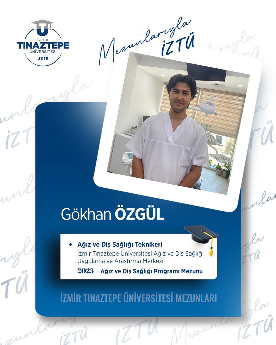 ⭐️ Mezunlarıyla İZTÜ

Kıymetli mezunumuz Gökhan’a kariyerinde başarılar dileriz.👏

#İZTÜ #İzmirTınaztepeÜniversitesi #İZTÜmezunları #MezunlarıylaİZTÜ