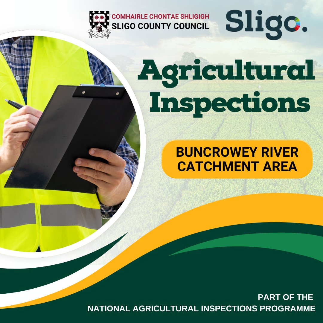 sligococo's tweet image. SCC wishes to inform the public, particularly landowners & farmers within the Buncrowey River Catchment Area, of upcoming agricultural inspections. These inspections are an integral part of the National Agricultural Inspections Programme.
Full details at: ow.ly/AzOR50WuuQr