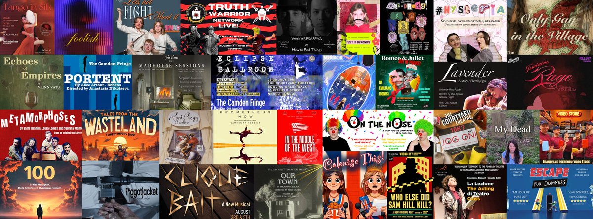 CourtyardHoxton's tweet image. Discover the magic of the @CamdenFringe 2025 at The Courtyard Theatre!
Join us from July 29th to August 23rd for an unforgettable celebration of theatre, comedy, and creativity.
Our venue will showcase an exciting and diverse lineup of performancesl: camdenfringe.seetickets.com