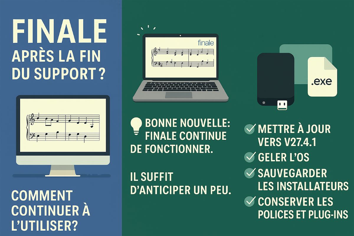 jipiblog's tweet image. 🎼 Finale ne sera plus mis à jour après 2025… mais il reste parfaitement utilisable si on s’organise. Voici comment faire durer votre logiciel préféré. jipiblog.jipiz.fr/2025/07/24/fin…
#Finale #MakeMusic #NotationMusicale #LogicielMusique #Partitions #MusicTech