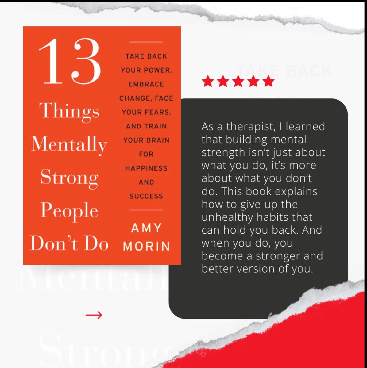 AmyMorinLCSW's tweet image. 13 Things Mentally Strong People Don’t Do is on sale today. The ebook is just $1.99! If you don’t have a copy yet, it’s a great day to pick up a copy. a.co/d/ixR6Sci