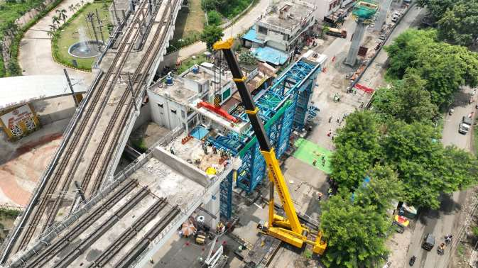 RailAnalysis's tweet photo. #NagpurMetro achieved milestone with launch of first segment in #Reach3A section of #Phase2

Read more: https://t.co/kh9UMhOcnG

#Mahametro #Metro #Construction #Connectivity #Infrastructure #Lokmanyanagar #Hingna #Sustainabledevelopment #Urbantransit #Railanalysis https://t.co/EXp4cxVM1J
