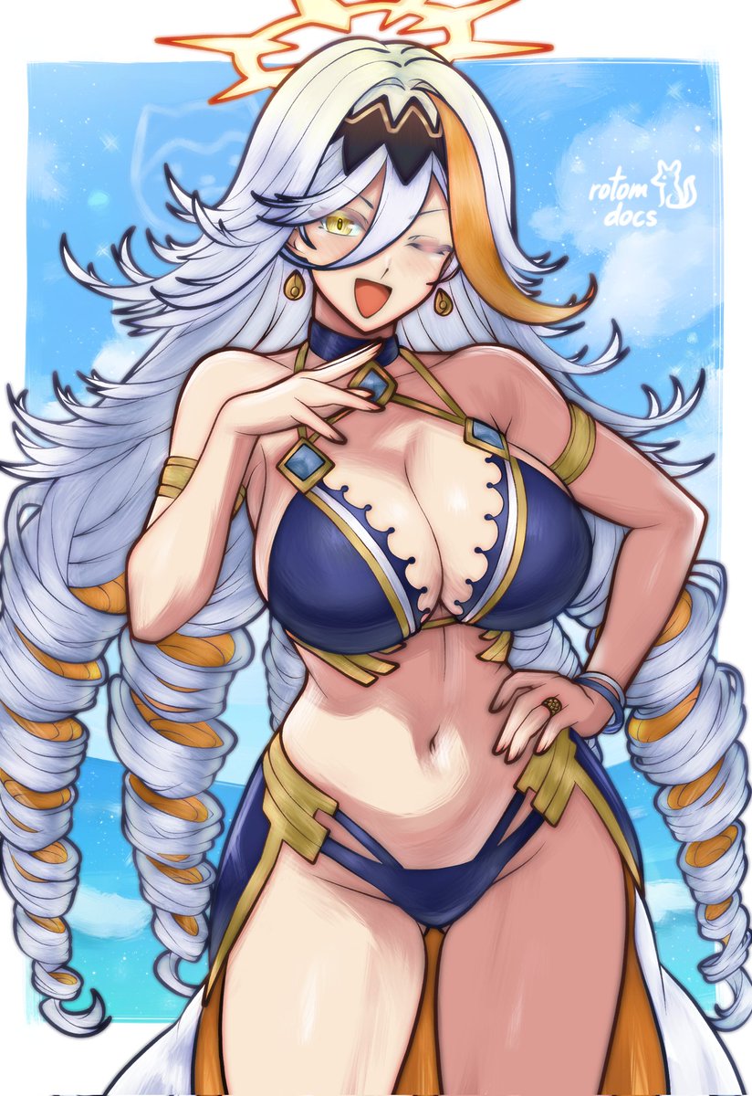 RotomDocs's tweet image. kofi swimsuit request of Baldr for @Catnipium (^.^)