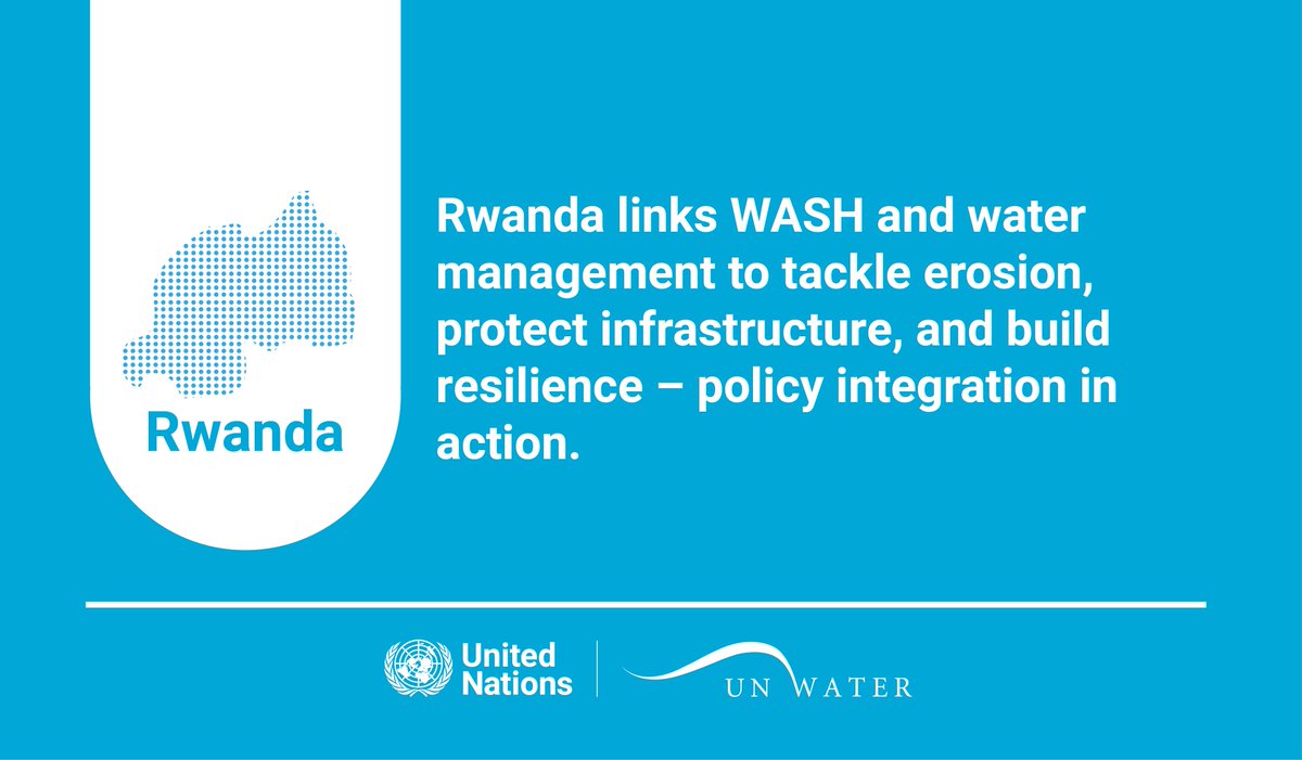 UN_Water's tweet photo. 🇷🇼 Rwanda integrated IWRM + WASH to fight erosion &amp; improve resilience.
Catchment planning in action.

#SDG6 #HLPF2025 #WaterAction https://t.co/yGX0WbmVih https://t.co/9B2Wmhclzu