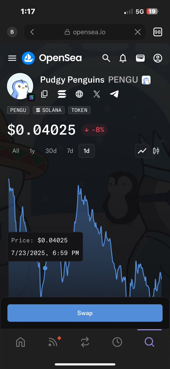vecna_crypt's tweet image. My favorite Solana branded token for the @opensea voyage task is $PENGU
opensea.io/stats/tokens/t…
I will be using @Infinit_Labs to buy some $SEA after launch too btw