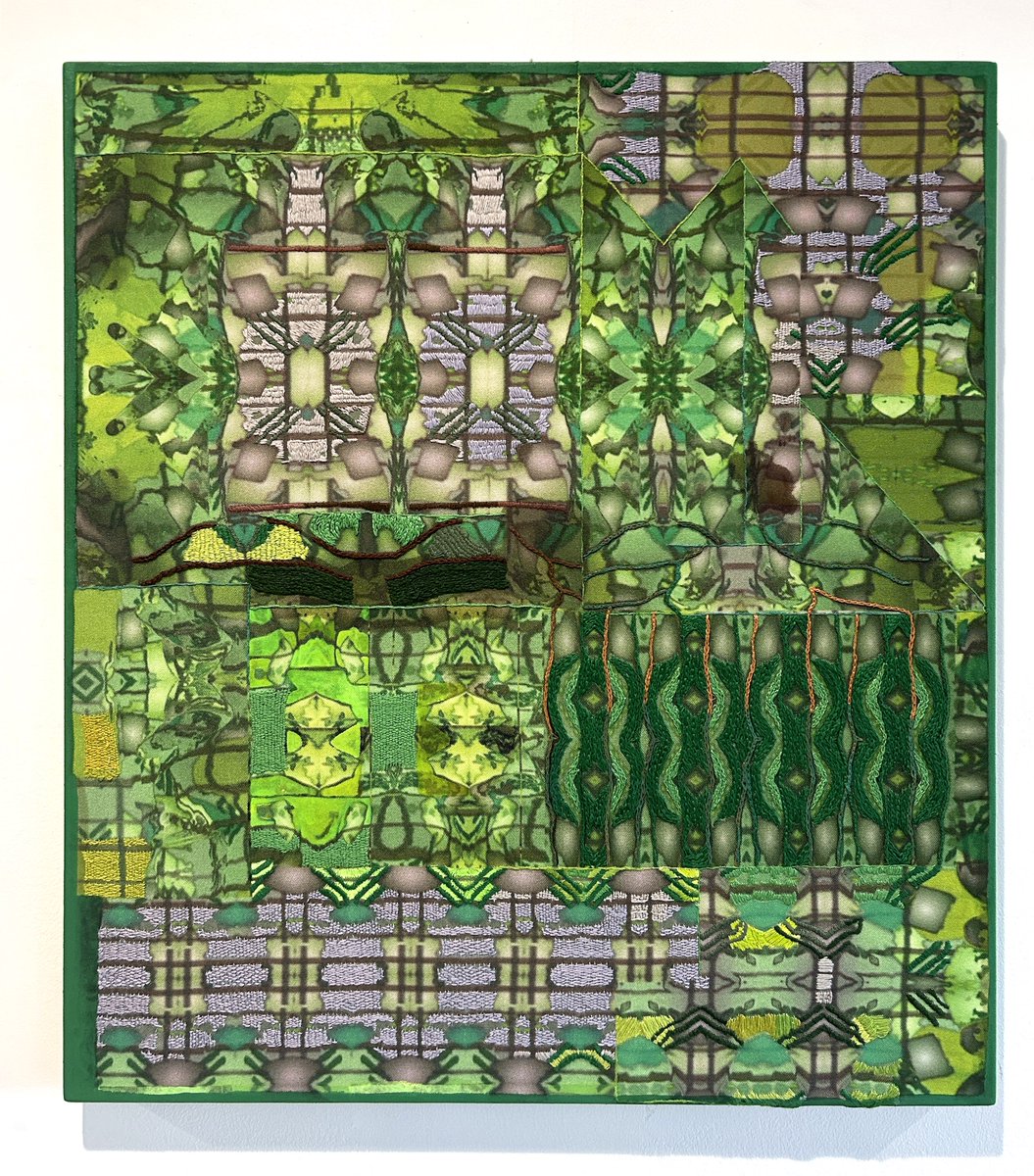 lovidlovid's tweet image. Thick to the Ground
Hand embroidery, acrylic, and flashe over digital image with dye-sublimation on polyester canvas
61.5 x 54.3 cm | 24 1/4 x 21 3/8 in
now at Gazelli Art House London