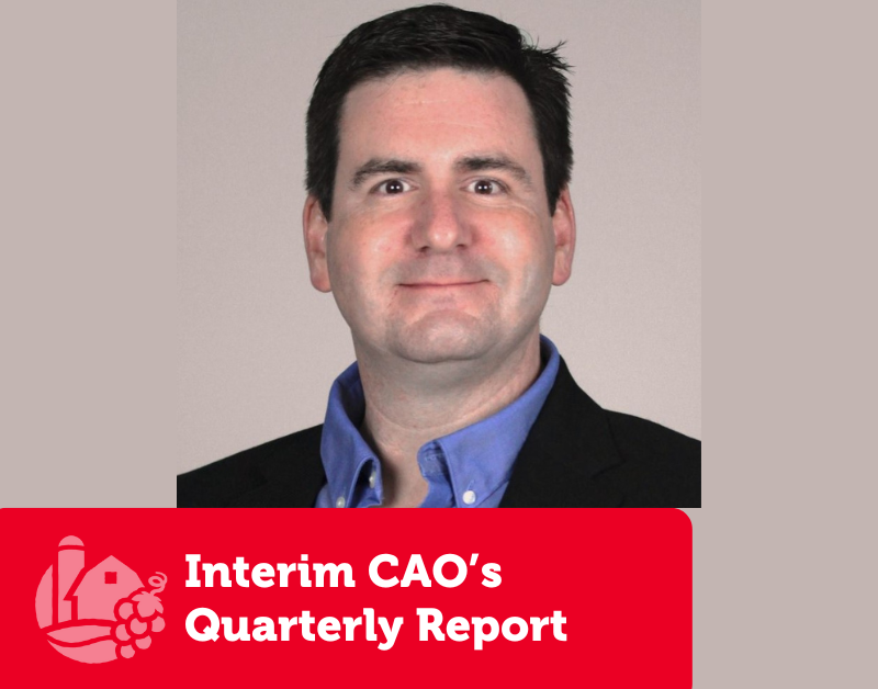 Interim CAO Adam Goheen recently presented the 2025 second quarter report to Council.

The report provides Council and the public with information on the key activities and challenges faced by the municipality during the previous three months.

Read the report here: