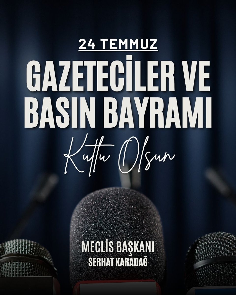 Basın, halkın doğru ve tarafsız bilgilere ulaşmasında en büyük güvencemizdir. Zorlu koşullarda, gece gündüz demeden görev yapan tüm gazeteci arkadaşlarımızın #GazetecilerGünü'nü yürekten kutluyorum.

<a href="/sanliurfatso/">ŞUTSO</a> <a href="/TOBBiletisim/">TOBB</a> <a href="/RHisarciklioglu/">Rifat Hisarcıklıoğlu</a>