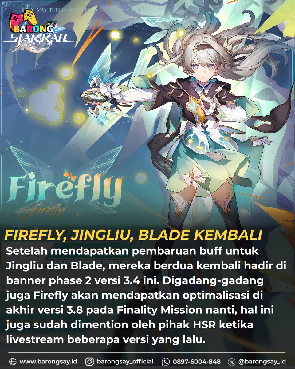 Ambil patch depan atau sekarang nih?!

📌TEMPAT TOP UP HSR, GENSHIN, ZZZ and many more LEGAL, AMAN, TERPERCAYA:
➤ Hanya di BARONGSAY.ID! Proses kilat
➤ Layanan Top Up Aktif 24 Jam, transaksi melalui website barongsay.id