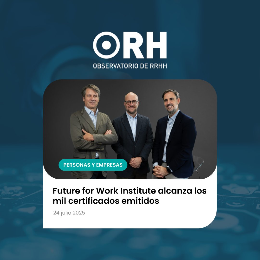 Future for Work Institute (@futureforwork) on Twitter photo Ya son más de 1.000 certificados emitidos en FFWi Academy.
Y <a href="/ORH_RH/">observatoriorh.com</a> lo cuenta en su web.
No te pierdas la noticia 👇
observatoriorh.com/personas-y-emp…
#RRHH #FuturoDelTrabajo #Formación #FutureForWork Ya son más de 1.000 certificados emitidos en FFWi Academy.
Y <a href="/ORH_RH/">observatoriorh.com</a> lo cuenta en su web.
No te pierdas la noticia 👇
observatoriorh.com/personas-y-emp…
#RRHH #FuturoDelTrabajo #Formación #FutureForWork