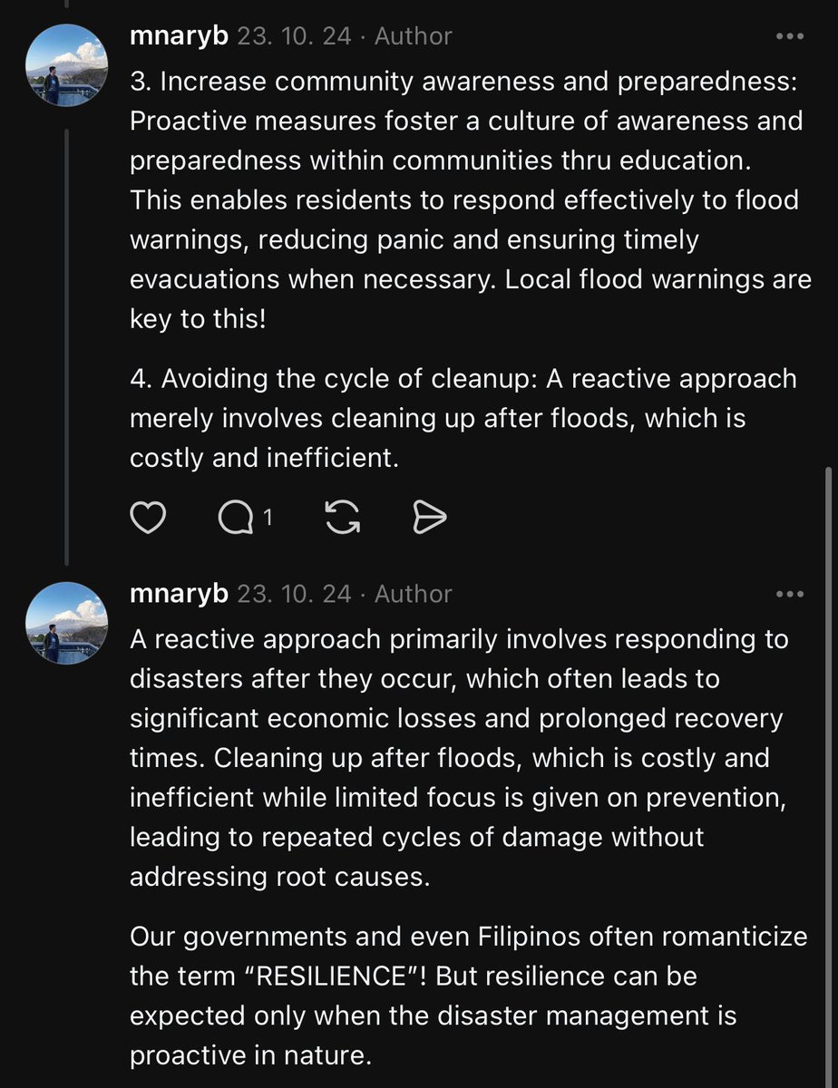 mnaryb's tweet photo. ANOTHER  IMPORTANT COMPONENT OF INTEGRATED FLOOD RISK MANAGEMENT THAT I ALSO WANT TO EMPHASIZE  IS LAND USE REGULATION which we lack in the Philippines. Though we have a CLUP that every LGU has to submit but the enforcement is very weak. This should be done seriously! https://t.co/B6jaaFbvZq