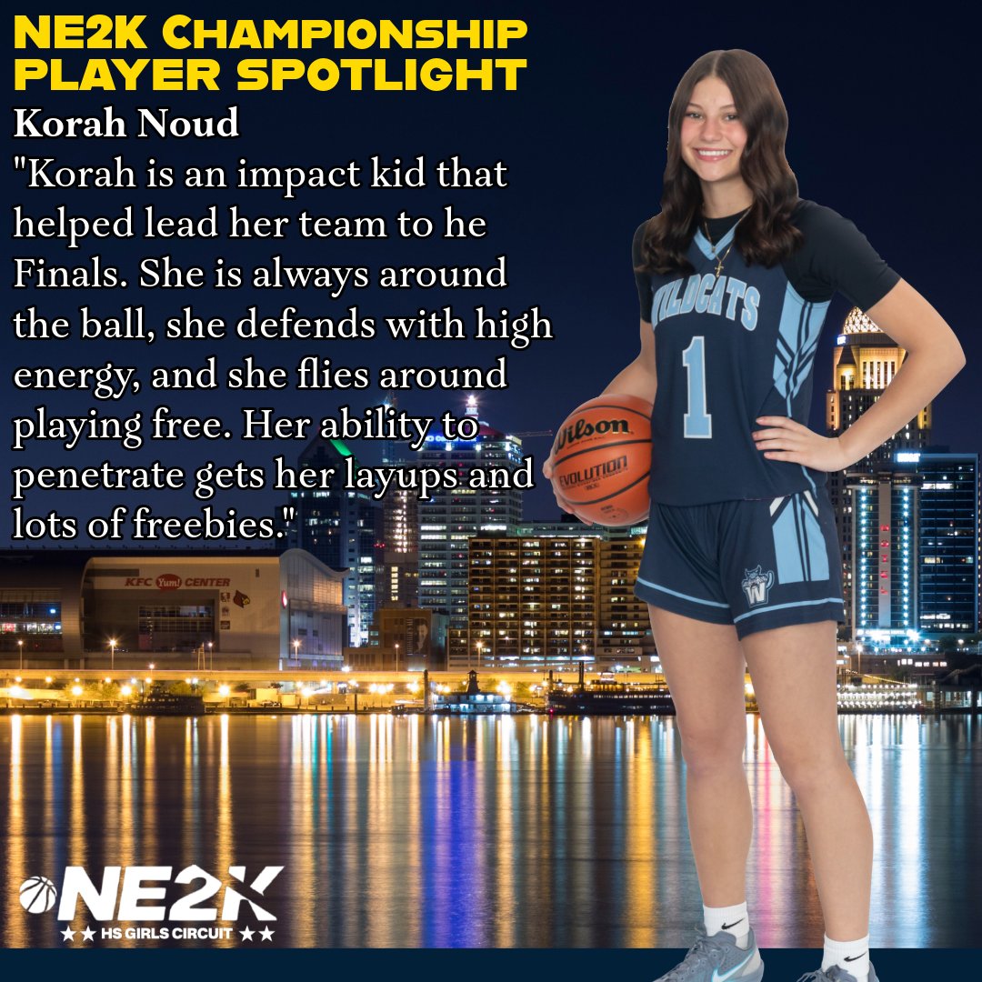 <a href="/Korahnoud12/">Korah</a> averaged 13.2 points and 7.4 rebounds per game, during the <a href="/NE2KHoops/">NE2KHoops</a> Finals! She was one of the players to be acknowledged by a Championship Player Spotlight! Congratulations on a great event, Korah!
