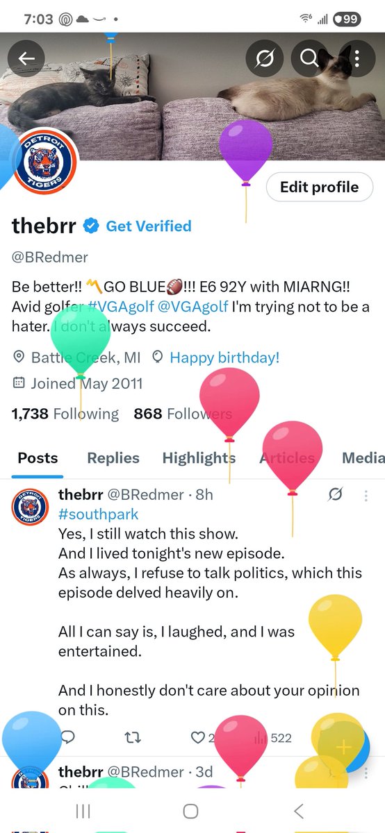 BRedmer's tweet image. #birthday
51 years young.
I usually take my birthday week off and spend days with family and friends.
Every year I get to this day is a blessing, and I like to treat others, not be treated myself.
The recovery from surgery slowed me down this year, but I am still grateful.