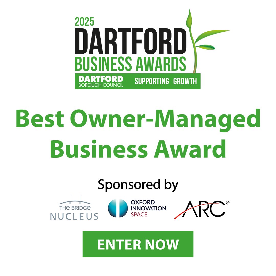 This award is open to all owner-managed businesses, from the stay-at-home parents to family-run firms that are the fabric of the local community.

Enter our Best Owner-Managed Business award sponsored by <a href="/Bridge_Nucleus/">The Bridge Nucleus</a> and <a href="/ARCUKTech/">ARCUK Technologies</a> now at dartfordbusinessawards.co.uk/awards/best-ow…