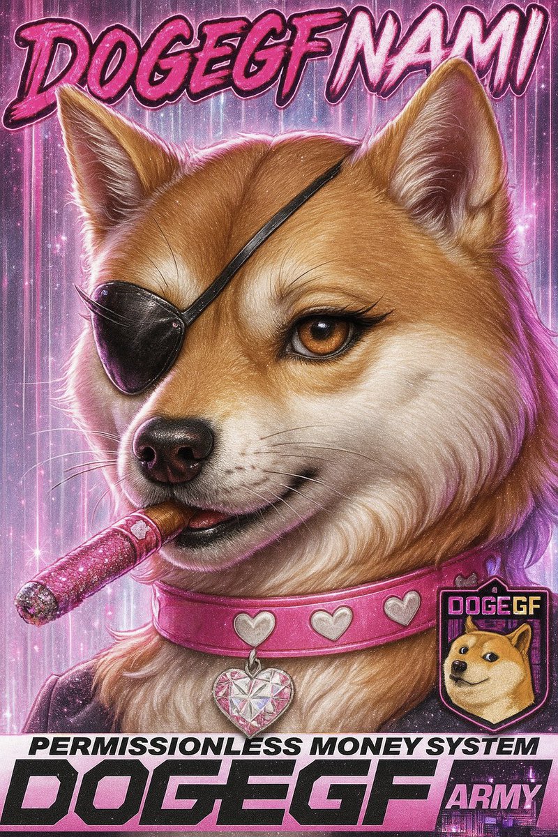 DogeGF69's tweet image. DogeGFNami is the pink tsunami—an unstoppable, permissionless force rolling across money and culture. She doesn’t ask for access; she opens it, turning value into something anyone, anywhere can send with a click. Crypto isn’t coming—it’s taking over, rewriting the rules of…