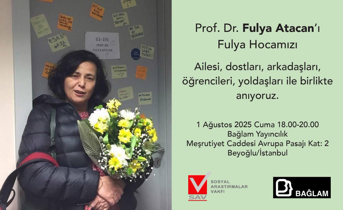 Canım Fulya hocamızı anıyoruz.