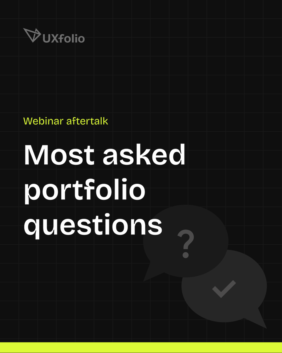 UXfolio's tweet photo. Here’s another one of the questions we received during the #UX #Portfolio webinar we had with @ADPList.

How many case studies should you include in your portfolio?

Answer below 👇

#uxdesign #uxcareer #uxfolio #uxtips #uxportfolio https://t.co/nDsDAA2H2t